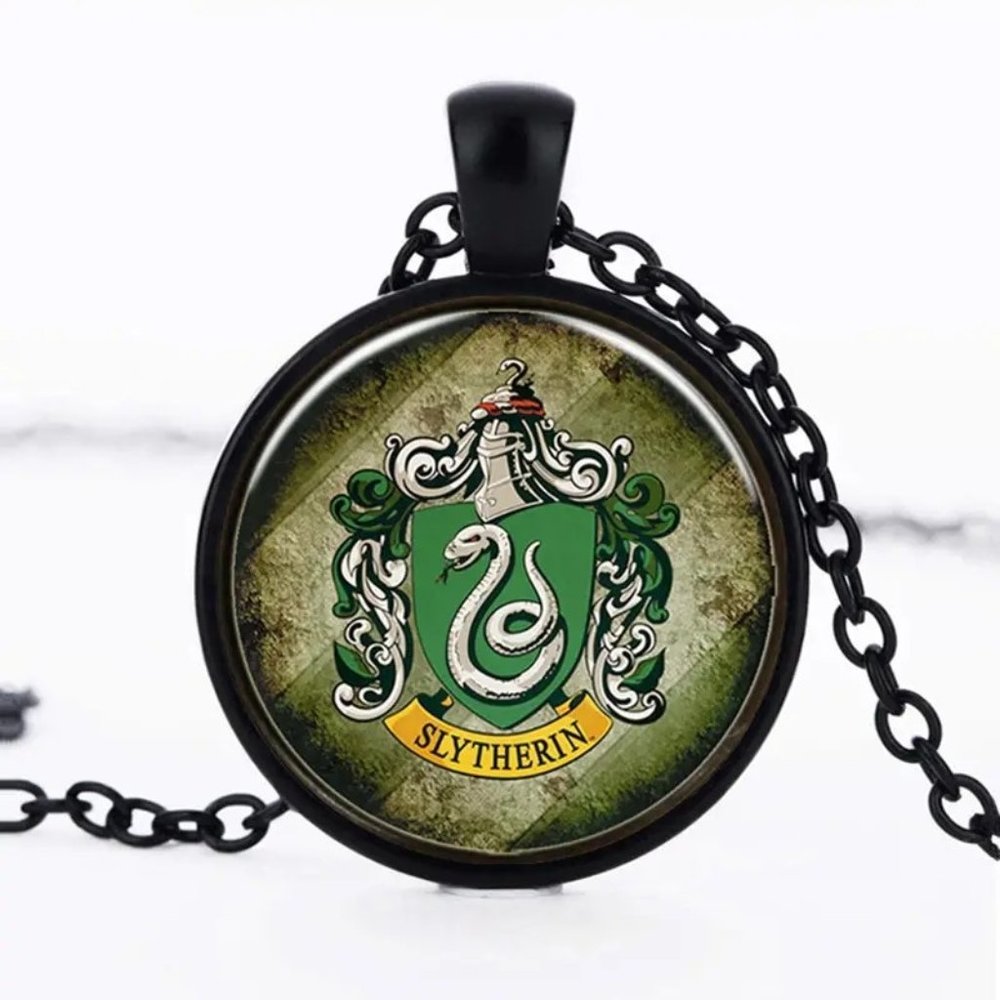 Harry Potter Slytherin Chain Pendant Necklace Gift Black